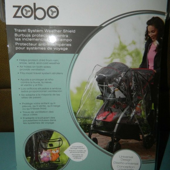 Travel System Weather Shield ZOBO Baby Stroller Rain Cover Universal - New - Picture 1 of 2